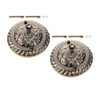 GAROZATION Metal Ceiling Light Plate 2Pcs Vintage Pendant Canopy with Hook for Indoor Hanging Lamps