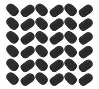 GAROZATION Microphone Foam Cover Black Foam, 30mm X 20mm X 7mm, Noise Reduction 60pcs for Lavalier Microphone for Speeches and Performances