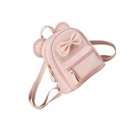 GAROZATION Mini Backpack Pink Pu Polyester Bowknot Adorable Bag