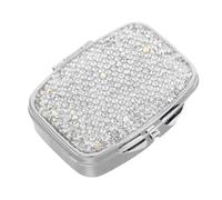 GAROZATION Mini Portable Pill Box Travel Medicine Storage Container with Multiple Compartments and Sturdy Design for Daily Use and On-the-go Organisation