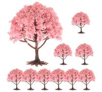 GAROZATION Miniature Landscape Trees Artificial Model Train Scenery 10Pcs Simulation Tree Decoration Props for Crafting and Flower Arrangement