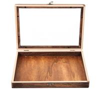 GAROZATION Multi-functional Wooden Specimen Display Case with Lid, Retro Style Acrylic and Wood Shadow Box for Insect and Coin Collection, for Home Décor and Display Assorted Assorted style