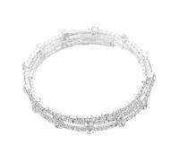 GAROZATION Multi Layer Rhinestone Bracelet for Women Stretchable Bangle with Dazzling Sparkle Elegant Bridal Jewelry Fashionable Charm for Prom and Formal Wear