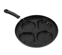 GAROZATION Multipurpose Random Color with Wear-Resistant Bottom Iron Frying Pan and Multi-Grid Design, Heat Evenly Cooked Household Pan for Fried Eggs and Heart-Shaped Pancakes