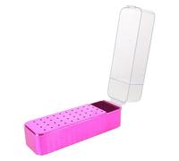 GAROZATION Nail Drill Bits Storage Container with 40 Holes, Acrylic Compact Organizer Box Featuring Effective Dust Protection and Fully Enclosed Design, for DIY Use and Beauty Salon Settings