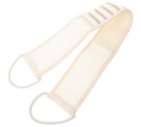 GAROZATION Natural Linen Back Exfoliating Scrubber for Shower Reusable Lightweight Bath Towel with Strong Stain Removal Skin-friendly Long Strap for Back Neck Legs and Shoulders Cleaning