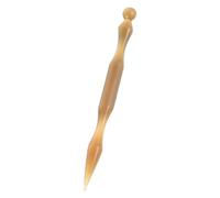 GAROZATION Natural Ox Horn Acupressure Pen Double-Headed Trigger Point Massager with Ear Acupuncture Stimulation for On-the-go Professional-Grade Meridian Massage and Daily Wellness Routines