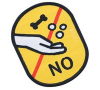 GAROZATION No Feeding Pet Leash Sticker High Visibility Fabric Identification Label Prevents Feeding by Strangers Removable Reminder for Safe Outdoor Social Walks