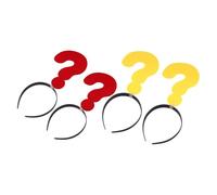 GAROZATION Novelty Party Headbands Comfortable Cloth Hair Hoops 4pcs with Design Easy to Use Unique Funny Photo Booth Hair Accessories for Weddings and Events