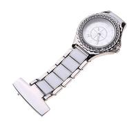 GAROZATION Nurse Watch for Nurse Doctors Iron Pocket Watch Nurse Lapel Pin Simple Style Silver