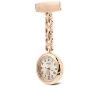 GAROZATION Nurse Watches for Women Glow in The Dark Pocket Watch Rose Gold Alloy Hanging Fob Accurate Clip-on Nurse Pocket Luminous Dial for Medical Professionals