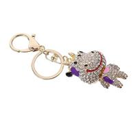 GAROZATION Ox Key Chain Pendant Cute Cartoon Animal Themed Gifts for Bag Creative Zodiac Ox Keychain Key Chain Pendant Rhinestone Animal Keychain for