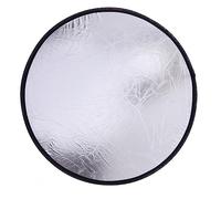 GAROZATION Photography Reflector Silver Light Diffuser Board Portable Round Lighting Panel for Natural Photo Highlights and Shadow Control