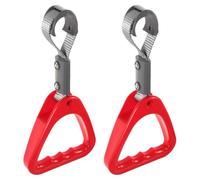 GAROZATION Plastic Handle Rings for Elderly and Disabled Passengers in Public Transportation 2pcs Red Enhanced Safety and Comfortable Grip for Subway Train and Bus Hand Straps