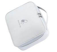 GAROZATION Portable First Aid Bag Medicine Organizer White Travel Medical Storage Pouch Emergency Medicine Bottle Holder for Outdoor and Home Use