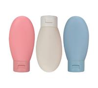 GAROZATION Portable Leak-Proof Silicone Travel Bottles 3Pcs 60Ml Refillable Toiletry Containers for Lotion Shampoo Cosmetics Gym