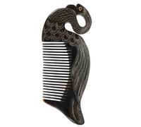 GAROZATION Premium Natural Ox Horn Hair Styling Comb Black Massage Tool for Scalp Relaxation and Hair Care