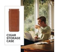 GAROZATION PU Leather Cigar Case Portable Holder Travel Humidor Box with Smooth Craftsmanship for Men
