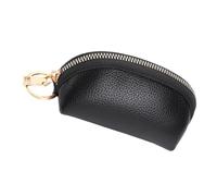 GAROZATION Pu Leather Key Organizer Keychain Wallet for Men and Women Multi-Functional Large Capacity Car Key Pouch Black Soft Leather Coin Compartment