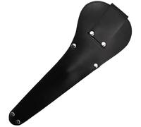 GAROZATION PU Protective Scissors Sheath with Hanging Waistband for Hairdresser and Sewing Scissors Black 27.5X10Cm