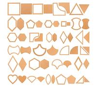 GAROZATION Quilting Templates Set 54pcs with 27 Different Style Patterns Practical Craft Stencils Acrylic Multi Pattern Practical Craft Stencils for Sewing and Patchwork for Embroidery
