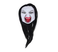 GAROZATION Realistic Woman Scary Ghost Mask with Long Hair Lightweight Breathable Horror Face Cover for Halloween Masquerade Parties Cosplay Haunted House Performances Adult Women