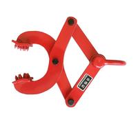 GAROZATION Red Pallet Puller Clamp Steel Material Handling Pallet Grabber for Industrial Environments and Manufacturing Facilities
