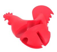 GAROZATION Red Silicone Rooster Spill Stopper for Kitchen, Cartoon Boil-proof Pot Lid Lifter, Creative Decorative Pot Holder That Keeps Lid Open and Prevents Overflow in Home Cooking