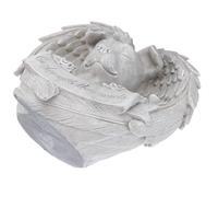 GAROZATION Resin Dog Memorial Angel Statue for Outdoor Lawn, Commemorate Lost Pets with Realistic and Vivid Angel Dog Design Garden Ornament