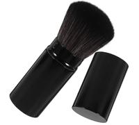 GAROZATION Retractable Multipurpose Loose Powder Brush Metal Blush Brush Portable Makeup Tool, Compact and Easy to Carry