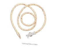 GAROZATION Rhinestone Snake Necklace Adjustable Magnetic Closure Bling Serpent Chain Statement Jewelry for Women Halloween Party Minimalist Fashion Accessory