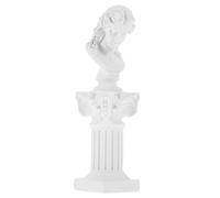 GAROZATION Roman Column Resin Statue Craft for Living Room Garden Desktop Decoration Lightweight Stable with Detailed Texture Classic Greek Style Ornament