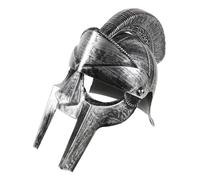 GAROZATION Roman Soldier Helmet with Folding Face Mask Ancient European Warrior Headwear for Adults Costume Accessory for Halloween Cosplay Events