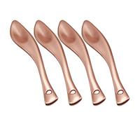 GAROZATION Rose Gold Face Cream Spoons 4Pcs Metal Cosmetic Spatulas for Eye Cream and Lotion Application Odor Free Skincare Tools Suitable for Home and Professional Use