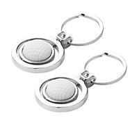 GAROZATION Rotary Balls Key Chain Sports Fan Present Small Simulation Keyring Pendant Lightweight Sturdy Metal Key Chain Souvenir Gift for Sports Enthusiasts