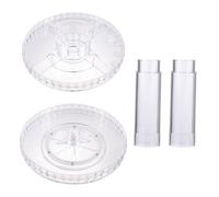 GAROZATION Rotary Cosmetic Storage Rack Double Layer Plastic Makeup Organizer with 360 Degree Rotation, Space Saving and Easy to Assemble, for Dressing Table and Bedroom