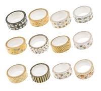 GAROZATION Scrapbooking Tape Set 12 Rolls Featuring Bee and Bug Patterns, Floral Washi Tape for Journaling and Craft Making Stickers