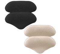 GAROZATION Self-Adhesive Heel Cushion Pads Practical Invisible Protectors for High Heels 2 Pairs Comfortable Replaceable Shoe Pads Soft Imitation Velvet and Sponge Material and Warm Shoes