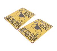 GAROZATION Sign 2pcs Pre-punched Mounting Holes and Deformation Resistance Warning Safety Sign Vintage Warning Safety Sign Lawn for Garden and Lawn Decoration