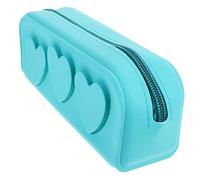 GAROZATION Silicone Makeup Brush Holder Zipper Bag Portable Cosmetic Brush Case for Travel for Women and Teens Design Peacock for Daily Use and