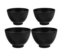 GAROZATION Silicone Mixing Bowls Set and Skincare Routine, Large 450ml and 4pcs Stackable Esthetician Facial Bowls in Black Middle 250ml Capacity for Women for Beauty Applications