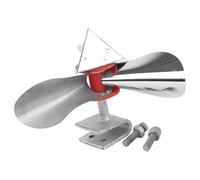 GAROZATION Silver Stainless Steel Bird Windmill Pinwheel Shape, Sturdy Garden for Orchards and Transmission Pole Towers, Withstands Strong Wind and Easy to Start in Breeze