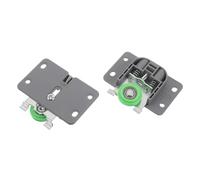 GAROZATION Sliding Door Rollers 2Pcs Wardrobe Closet Hardware Medium Size 39Mm Grooved with Screws for Home Storage Organisation and Adjustable Fitting