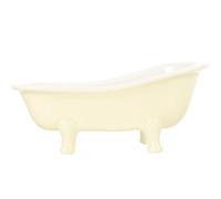 GAROZATION Small Ceramic Succulent Planter Tub Shape Matte Yellow Flowerpot Indoor Decorative Plant Pot for Windowsill and Home