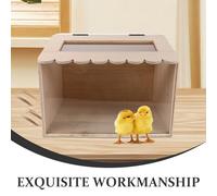 GAROZATION Small Chicken Brooder Box Kit 40x30x30cm - Electronic Warmer for Chicks, Ducks, and Quail - Indoor Bird Breeding Box Beige Bedding, Suitable for Egg Hatching and Poultry Raising
