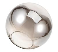 GAROZATION Smoke Grey Glass Globe Lampshade Replacement, 150mm Diameter Pendant Light Shade 70mm Large Opening, Amber Semi-Circle Lamp Cover for Ceiling Fixture