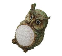 GAROZATION Solar Owl Shape Resin Garden Light Outdoor Solar-Powered Lawn Lamp LED for Patio Yard Decor