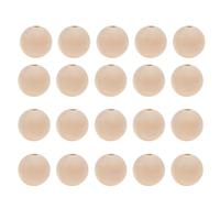GAROZATION Spacer Beads Multiple Sizes for Crafts and Making Bracelets 50pcs Khaki Wooden Round Shape Simple Spacer Beads for Crafting Projects