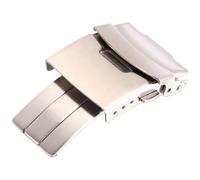 GAROZATION Stainless Steel Solid Buckle 22mm Watchband Clasp Replacement for Mesh and Steel Watch Straps with Fold Safety Clasp, Sturdy Connection for Men and Women Wrist Use