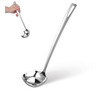 GAROZATION Stainless Steel Soup Ladle with Ergonomic Non-Slip Long Handle for Stirring Serving Soups Sauces and Gravies Corrosion-Resistant Kitchen Essential for Home and Commercial Use